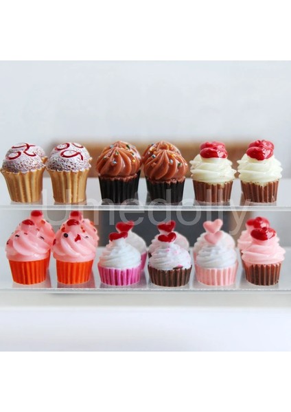 Cupcake E Tarzı Minyatür Dollhouse Cupcake Mini Kek Oyna Pretend Bebek Maması Mutfak Oyuncak Aksesuarları (Yurt Dışından) fiyatları
