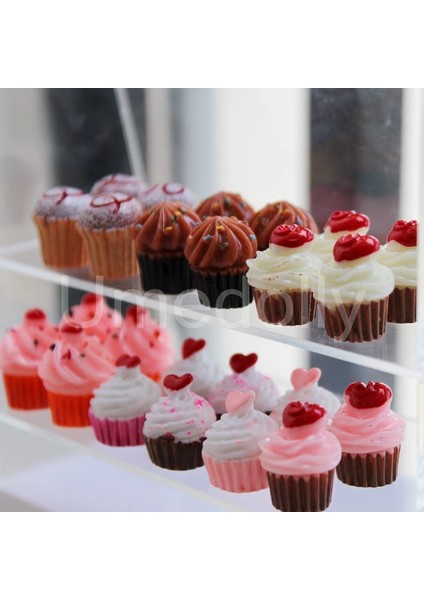 Cupcake E Tarzı Minyatür Dollhouse Cupcake Mini Kek Oyna Pretend Bebek Maması Mutfak Oyuncak Aksesuarları (Yurt Dışından) modelleri