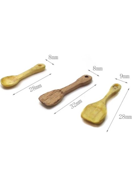 3 Adet Tarzı 1:12 Evcilik Minyatür Mini Farklı Çeşit Kürek Çorba Kaşığı Mutfak Aletleri Dollhouse Dekorasyon Için (Yurt Dışından)