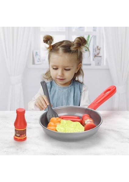 Rastgele Renk Stili 8 Adet Mutfak Gıda Oyuncaklar Simülasyon Mutfak Oyun Seti Oyna Pretend Pot Biftek Sebze Ekmek Sosisli Sandviç Omlet Çocuk Kız Oyuncak (Yurt Dışından)