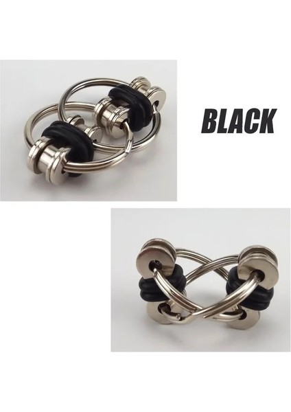 Siyah Stil Infinity Metal Zincir Fidget Oyuncak Havalandırma Anahtarlık Anahtarlık Çocuklar Yetişkinler Için Anti Stres Anahtarlık Duyusal Oyuncaklar Stres Dehb Rahatlatmak (Yurt Dışından)