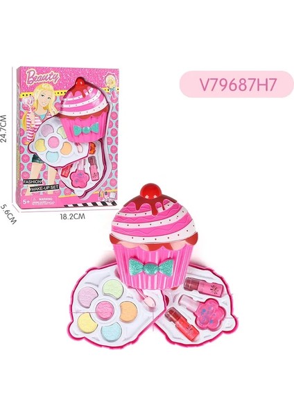 SSNH-79687H7 Stili Yeni Kız Makyaj Seti Moda Çocuk Kozmetik Makyaj Seti Oyna Pretend Prenses Çocuklar Kozmetik Kız Yılbaşı Hediyeleri Için Yıkanabilir (Yurt Dışından)
