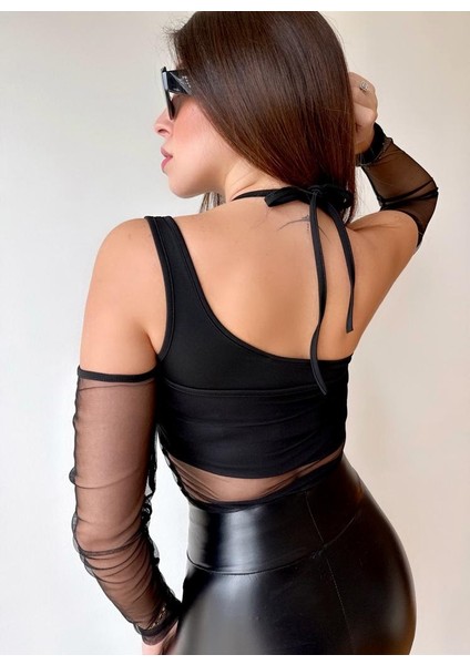 Tül Crop Bluz fırsatları
