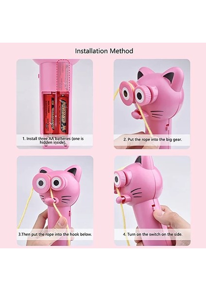 Pembe Tarzı Zipstring Halat Başlatıcı Fidget Roller Oyuncaklar Sevimli Kedi Dize Denetleyici Halat Uçan Komik Parti Elektrikli Oyuncaklar Çocuklar Için Noel Hediyeleri (Yurt Dışından)