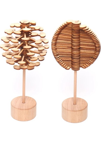 Ana Renk Stili Ahşap Dekompresyon Oyuncak Spiral Renkli Ağaç Lolipop Yaratıcı Stres Giderici Oyuncak G Değnek Ev Ofis Masası Süsler Hediye (Yurt Dışından)
