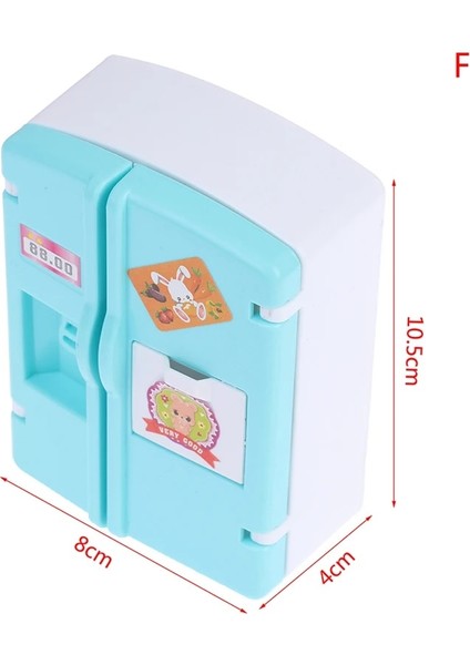 F Stili 1:12 Simülasyon Minyatür Mobilya Oyuncak Bebek Dollhouse Buzdolabı Masa Yemek (Yurt Dışından)