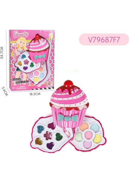 SSNH-79687F7 Stili Yeni Kız Makyaj Seti Moda Çocuk Kozmetik Makyaj Seti Oyna Pretend Prenses Çocuklar Kozmetik Kız Yılbaşı Hediyeleri Için Yıkanabilir (Yurt Dışından)