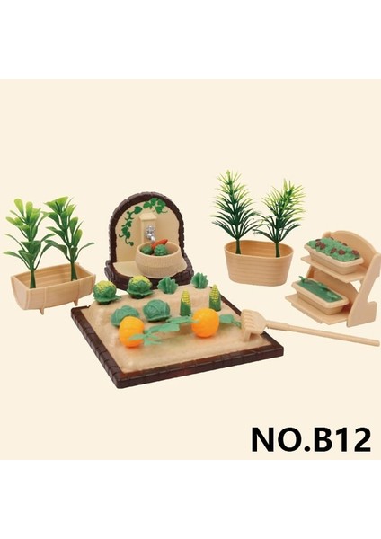 B12 Stili Dıy Miniatura Dollhouse Mobilya Orman Hayvan Aile Villa Bebek Bebekler Oyuncak Bebek Evi Çocuklar Için Mini Yatak Odası Takımı Hediyeler (Yurt Dışından)