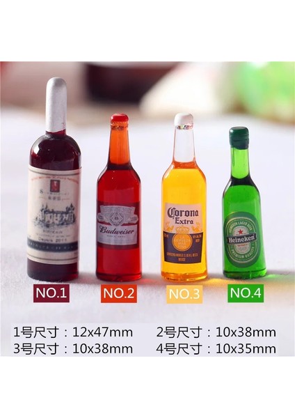 4 Adet Style3 Stili Ale Sevimli Mini Kola Minyatür Dollhouse Içecek Şişesi Wink Soda Içecek Oyna Pretend Gıda Oyuncaklar Mutfak Aksesuarları (Yurt Dışından)