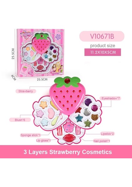 No.9 Tarzı Moda Yıkanabilir Makyaj Oyuncaklar Lolipop Kozmetik Oyuncak Kız Hediye Kutusu Çocuklar Kızlar Için Gerçek Makyaj Seti Güvenli Bebek Kozmetik Güzellik Seti (Yurt Dışından)
