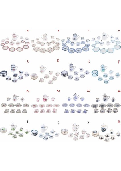 Kumral Tarzı 1:12 Minyatür Orcelain Çay Bardağı Seti Chintz Çiçek Sofra Mutfak Dollhouse (Yurt Dışından)