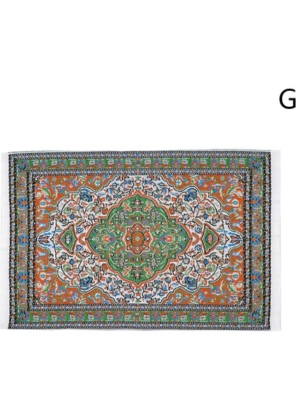 Sarı Stil Dokuma El Türk Halıları Bebek Evi Mini Halı Paspas Minyatür Dekor Zemin Kaplamaları 1:12 Ölçekli Dıy Dollhouse Aksesuarları Kitleri (Yurt Dışından)