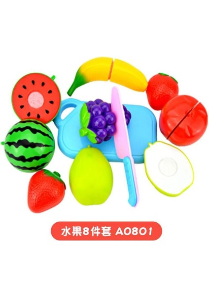 Meyve 8 Adet Tarzı Kesme Meyve Sebzeler Oyna Pretend Çocuklar Mutfak Oyuncaklar Çocuk Oyun Evi Oyuncak Playset Çocuklar Eğitici Oyuncaklar Pretend (Yurt Dışından)