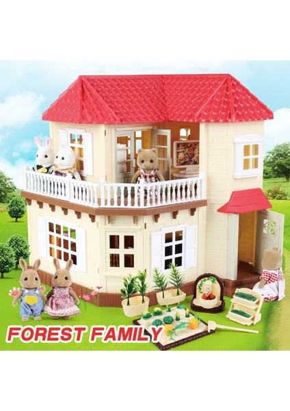 Pengfu Shop G07 Stili Orman Hayvan Aile Villa 1:12 Bebekler Için Mobilya Oyuncak Orman Ev Mini Yatak Odası Takımı Dıy Miniatura Dollhouse Mobilya Çocuklar Için (Yurt Dışından)