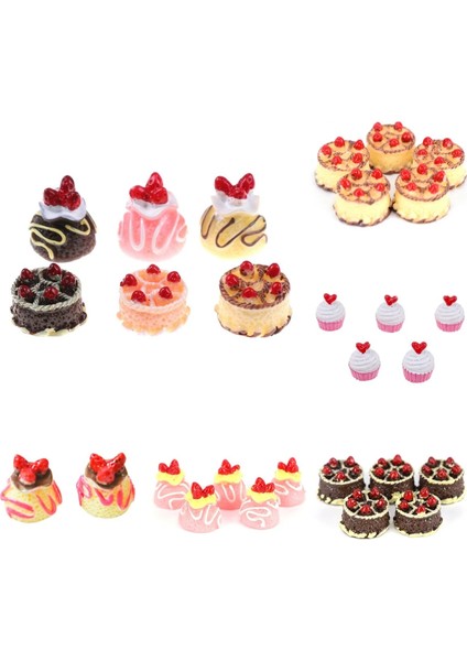 5 Adet Tarzı Adet Güzel Mini Kekler 1:12 Bebek Bebek Ev Mutfak Oyuncaklar Kız Sahne Modeli Pasta Biblosu Dollhouse Mutfak Oyuncak Aksesuarları (Yurt Dışından)