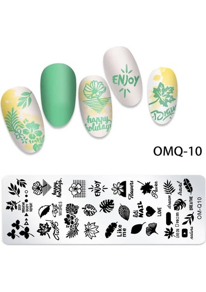Şablon 10 Stili Fransız Çivi Manikür Kitleri Için Kazıyıcı Jöle Silikon Damga ile Renkli Şeffaf Tırnak Stamper Nail Art Damgalama Aracı (Yurt Dışından)