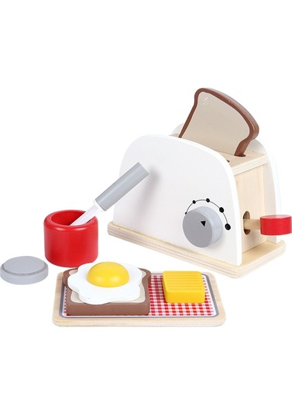 Stil 2 Stil Ahşap Mutfak Oyuncak Oyna Pretend Çocuk Oyuncakları Ahşap Simülasyon Tost Makinesi Kahve Makinesi Gıda Mikser Çocuk Erken Eğitim Hediyesi (Yurt Dışından)