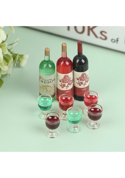 As Picture Shows Et Dollhouse Minyatür Aksesuarlar Simülasyon Şarap Şişesi Şarap Cam Model Oyuncaklar Bebek Evi Dekoru Için (Yurt Dışından) fiyatları