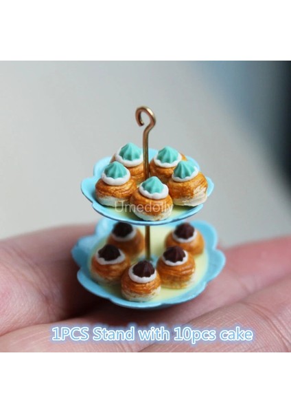 1 Stand 10 Kek Tarzı Ale Minyatür Dollhouse Kek Standı Mini Donuts Barbies Için Gıda Oyuncak OB11 Bebek Evi Mutfak Aksesuarları Oyuncak (Yurt Dışından)