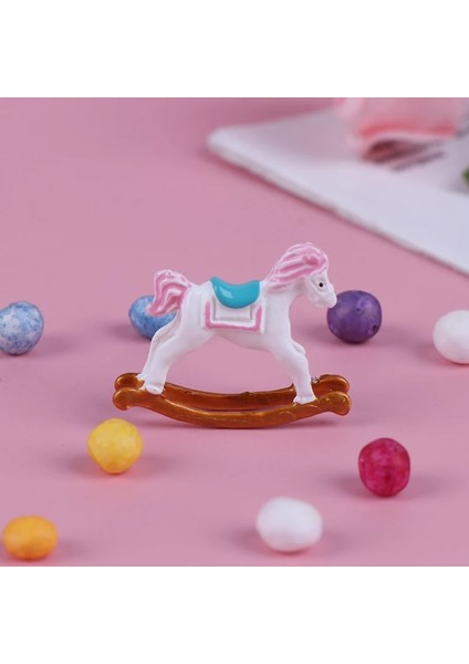 Gri Stil 1 Adet Ahşap Sallanan At Sandalye Odası Mobilya Bebek Evi Minyatür Dollhouse Süs Aksesuarları Oyuncaklar Çocuklar Için (Yurt Dışından)