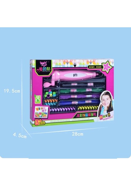 A1 Stili Kız Oyuncak Moda Örgü Saç Aksesuarları Renkli Giydirme Çocuk Oyuncakları Çocuklar Için Diy Oyuncak Kız Hediye Eğitici Güzellik Oyuncakları (Yurt Dışından)