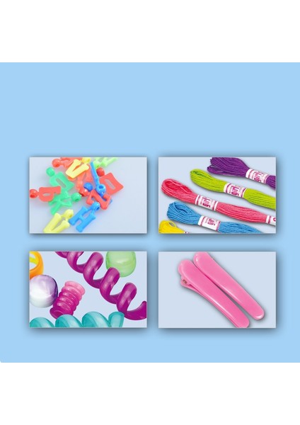 A1 Stili Kız Oyuncak Moda Örgü Saç Aksesuarları Renkli Giydirme Çocuk Oyuncakları Çocuklar Için Diy Oyuncak Kız Hediye Eğitici Güzellik Oyuncakları (Yurt Dışından)