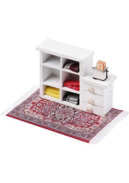 Diğer-3 Tarzı 1:12 Ölçekli Dollhouse Halı Oyun Evi Dekor Zemin Kaplamaları Çiçek Desenli Mat Bebek Aksesuarları Minyatür Dokuma Halı (Yurt Dışından)