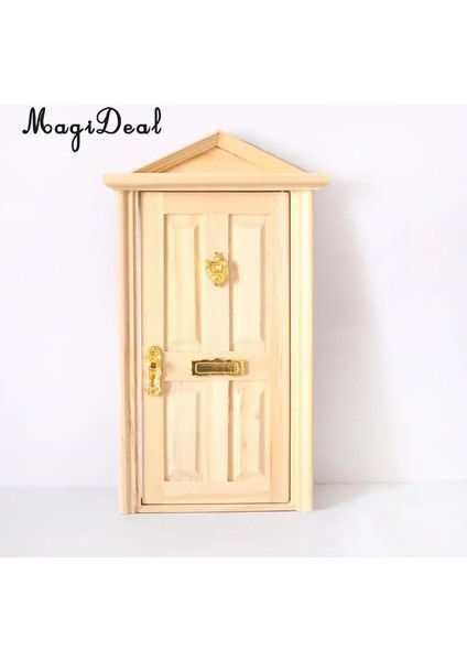 Ahşap Tarzı Magideal 1:12 Bebek Evi Minyatür Ahşap Dikenli Açık Kapı Donanımlı Dollhouse Yatak Odası Banyo Çocuk Oyuncak 5colors (Yurt Dışından) indirimleri