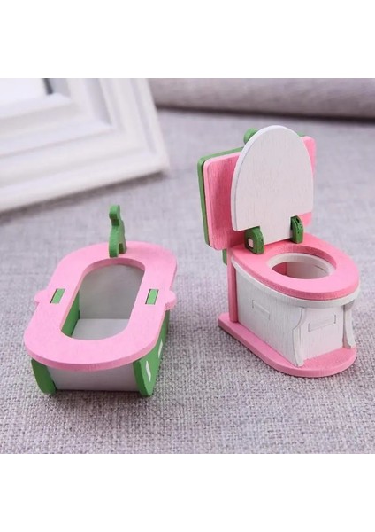 NO.581 Stili Dollhouse Mobilya Minyatür Ahşap Yaratıcı Banyo Yatak Odası Restoran Çocuklar Için Action Figure Bebek Evi Dekorasyon Bebek (Yurt Dışından) fırsatları