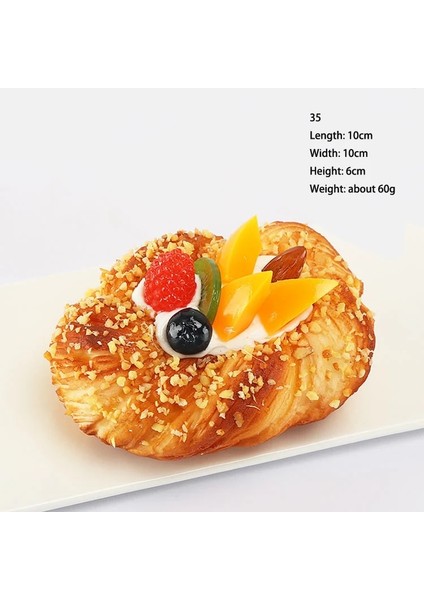 No.35 Tarzı Sahte Ekmek Hamburger Yapay Kek Donuts Gıdalar Oyuncak Tatlı Vitrin Ekran Fotoğraf Sahne Mutfak Oyuncak Çocuklar Için (Yurt Dışından)