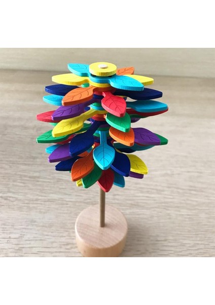 No.1 Tarzı Renkli Özgünlük Döndürmek Lolipop Süsleme Anti Stres Rölyef Oyuncak Çocuklar Için Üst Fibonacci Dizisi Ahşap (Yurt Dışından)