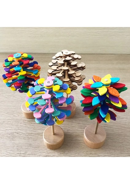 No.1 Tarzı Renkli Özgünlük Döndürmek Lolipop Süsleme Anti Stres Rölyef Oyuncak Çocuklar Için Üst Fibonacci Dizisi Ahşap (Yurt Dışından)