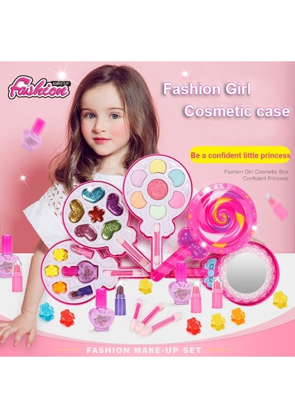 No.2 Tarzı Moda Yıkanabilir Makyaj Oyuncaklar Lolipop Kozmetik Oyuncak Kız Hediye Kutusu Çocuklar Kızlar Için Gerçek Makyaj Seti Güvenli Bebek Kozmetik Güzellik Seti (Yurt Dışından) fiyatları