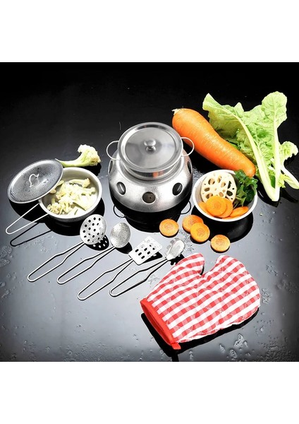 Simülasyon 25 Adet Tarzı Paslanmaz Çelik Çocuk Evi Mutfak Oyuncak Pişirme Tencere Çocuklar Mutfak Playset Oyna Pretend - Çocuklar Için Gümüş Oyuncaklar (Yurt Dışından) modelleri