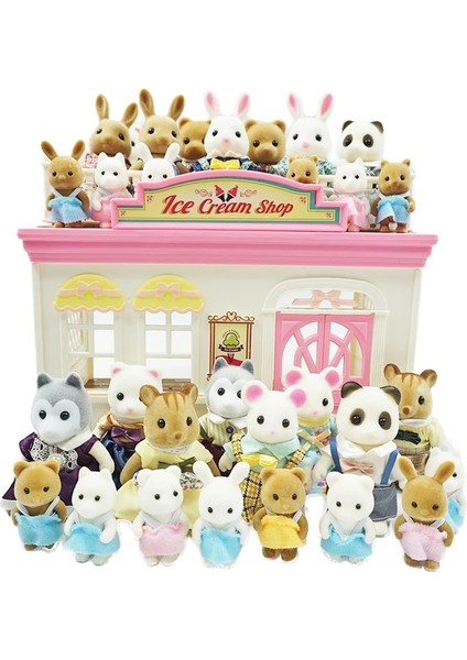G10 Stili Orman Hayvan Aile Dollhouse Mobilya Minyatür Oyuncaklar Kız Bebek Aksesuarları Yatak Odası Banyo Dollhouse Bebekler Için Kit (Yurt Dışından)