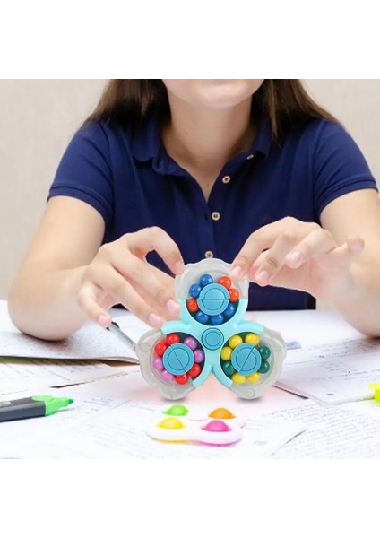 Turuncu Tarzı Aydınlık Dönen Sihirli Fasulye Oyuncak Parmak Sihirli Küp Figet Anti Stres Oyuncak Çocuk Montessori Eğitici Oyuncak Bulmaca Labirent Oyuncak (Yurt Dışından)