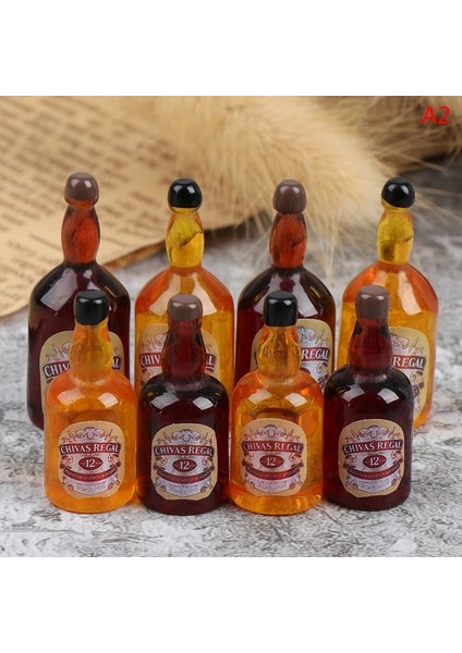 No.2 Tarzı 8 Adet Mini Şarap Şişeleri Modeli Dollhouse Minyatür 1:12 Bebek Evi Dekorasyonu Için (Yurt Dışından)