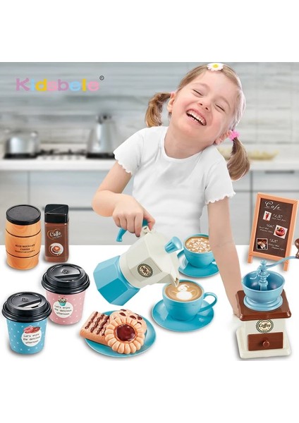 Kafei Hu Tarzı Çocuklar Kahve Makinesi Oyuncak Seti Mutfak Oyuncaklar Simülasyon Gıda Tost Makinesi Ekmek Kahve Kek Oyun Oyna Pretend Çocuklar Için Hediye Oyuncaklar (Yurt Dışından)