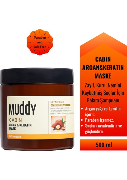 Argan & Keratin Saç Bakım Maskesi 500 ml