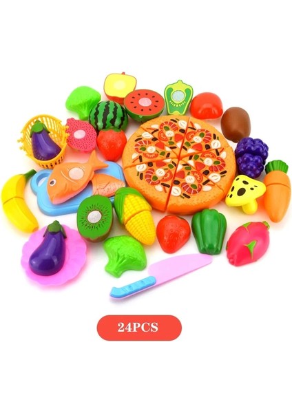 8cps Sebze Tarzı Meyve Sebze Oyuncak Kesme Mutfak Meyve Sebze Oyuncak Setleri Oyna Pretend Mutfak Kesme Meyve Oyuncak Plastik Gıda Oyuncaklar Meyve Kesme (Yurt Dışından)