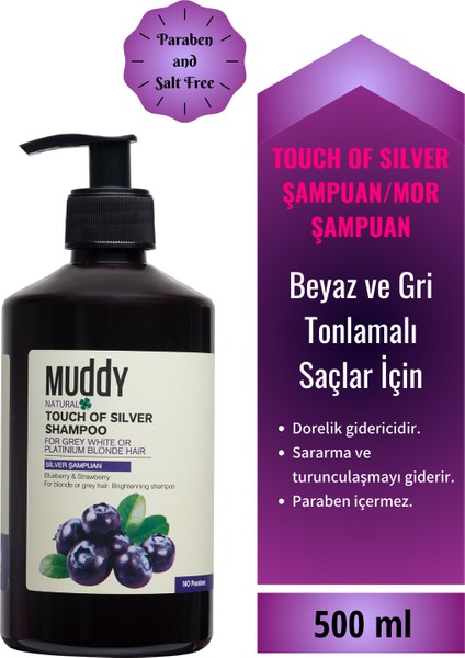 Touch Of Silver Shampoo 500 ml Dorelik Giderici Profesyonel Şampuan