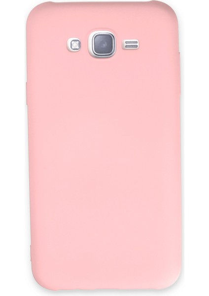 Samsung Galaxy J7 Kılıf Nano Içi Kadife Silikon - Pudra 300099