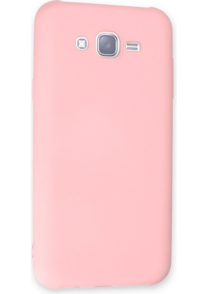 Samsung Galaxy J7 Kılıf Nano Içi Kadife Silikon - Pudra 300099