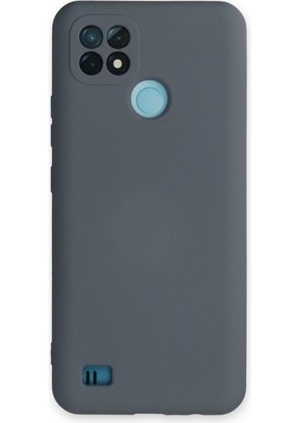 Realme C21 Kılıf Nano Içi Kadife Silikon - Gri 300099