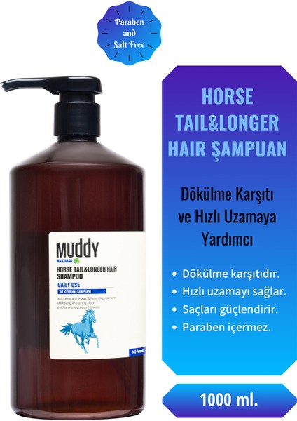 Natural Horse Taıl & Longer Hair Shampoo 1000 ml