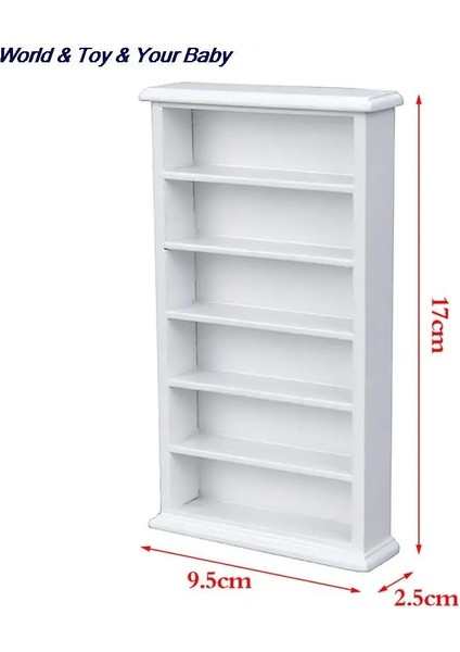 9.5X2.5X17CM Stili 1:12 Evcilik Minyatür Ahşap Vitrin Dolap Vitrin Bebek Evi Dekor Dolabı Modeli Göğüs Dolap Rafı (Yurt Dışından)