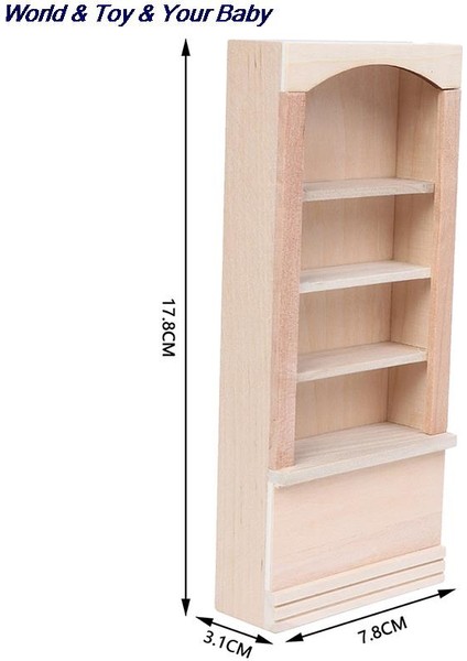 9.5X2.5X17CM Stili 1:12 Evcilik Minyatür Ahşap Vitrin Dolap Vitrin Bebek Evi Dekor Dolabı Modeli Göğüs Dolap Rafı (Yurt Dışından)