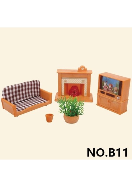 B11 Stili 1:12 Miniatura Dollhouse Mobilya Oyuncak Bebek Bebek Dıy Orman Aile Villa Dalgalanma Yatak Takımları Banyo Oyuncakları Kız Hediyeleri (Yurt Dışından)