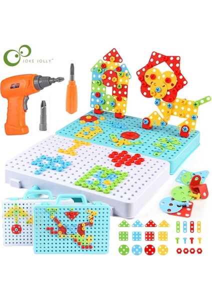 275 Adet Manuel Stil Çocuklar Matkap Vida Somun Bulmaca Oyuncaklar Oyna Pretend Aracı Matkap Sökme Montaj Çocuk Yapı Tuğlaları Oyuncaklar Matkap 3D Bulmaca Oyuncaklar Zxh (Yurt Dışından)