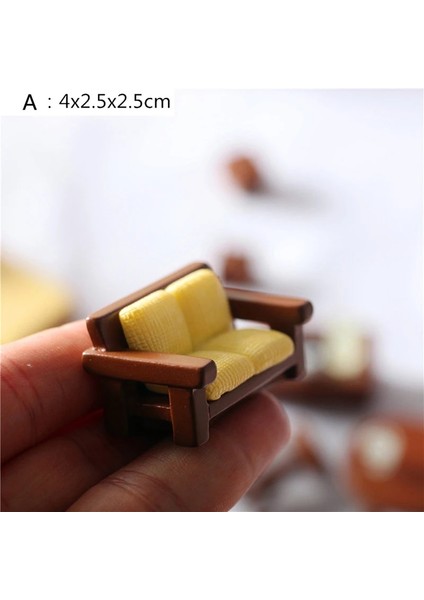 As Picture Shows Dollhouse Mini Ahşap Mobilya Bebekler Oyuncak Ev Mini Yatak Odası Takımı Dıy Miniatura Dollhouse Mobilya Çocuklar Için (Yurt Dışından)